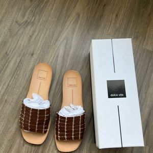 Dolce Vita Colsen Brown Leather Sandals Size 7